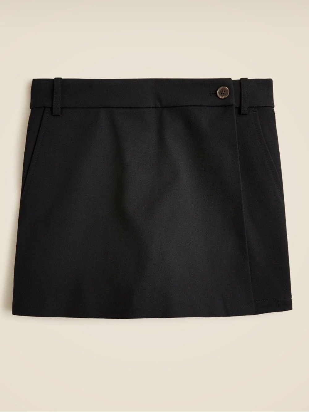 J.Crew Wrap-Front Skort in Bi-Cotton Blend